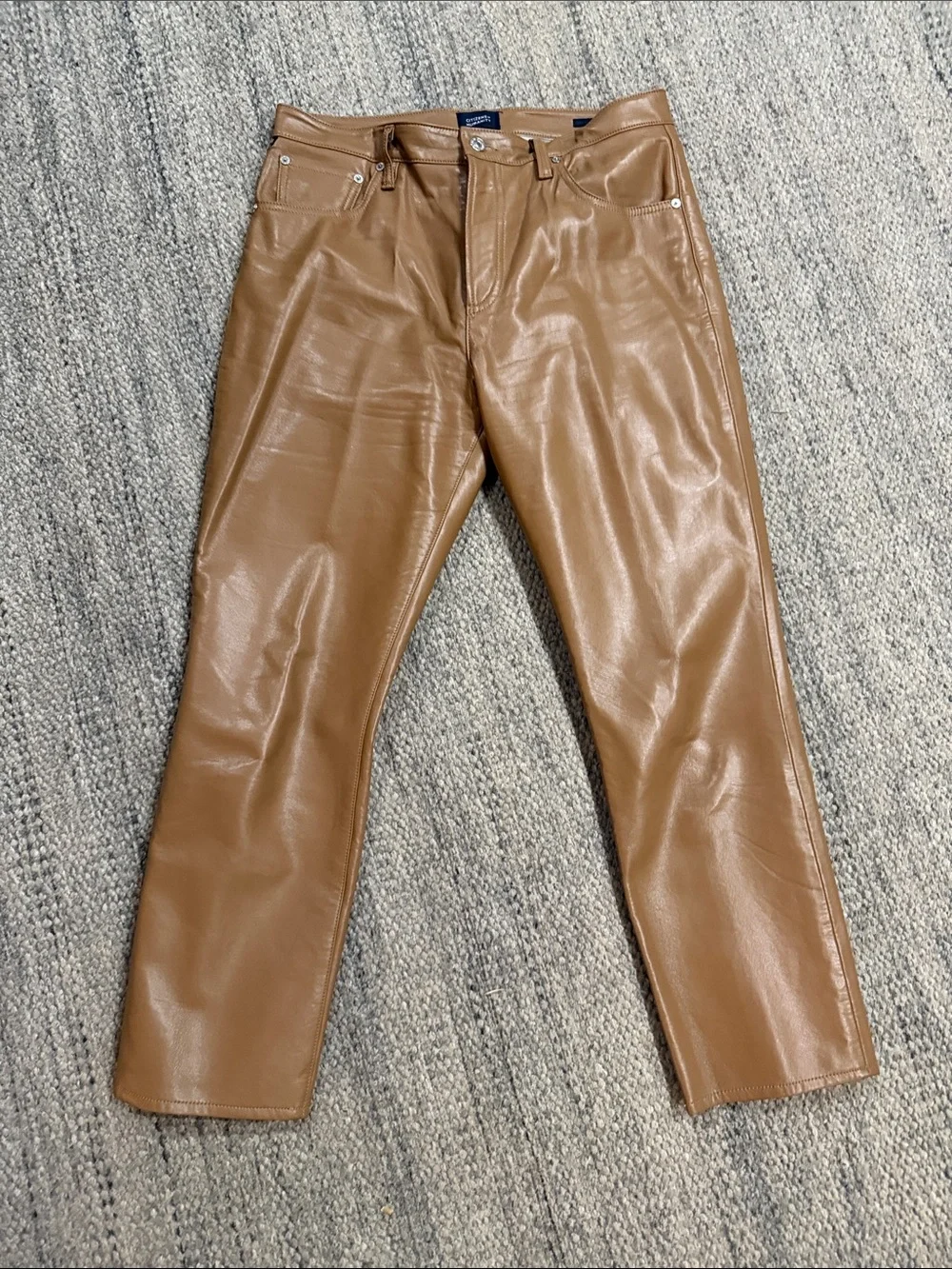 Citizen women's Jolene  Brown Faux Leather Jeans